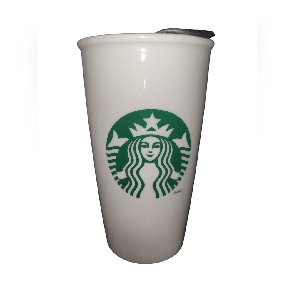 Starbucks White and Green Tumbler